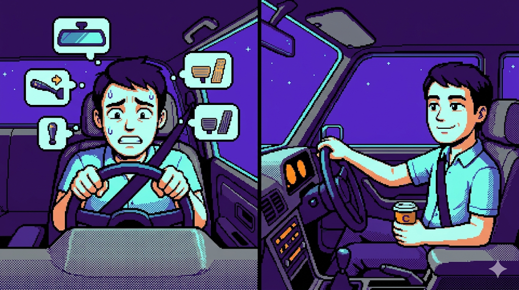 Çaylak ve deneyimli sürücü karşılaştırması, 8-bit