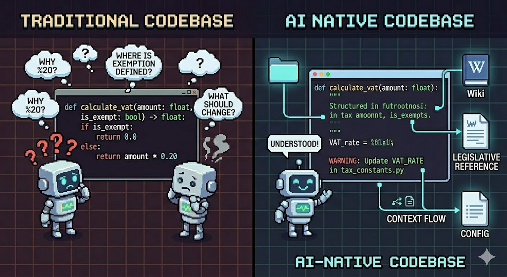 Traditional Codebase vs AI Native Codebase
