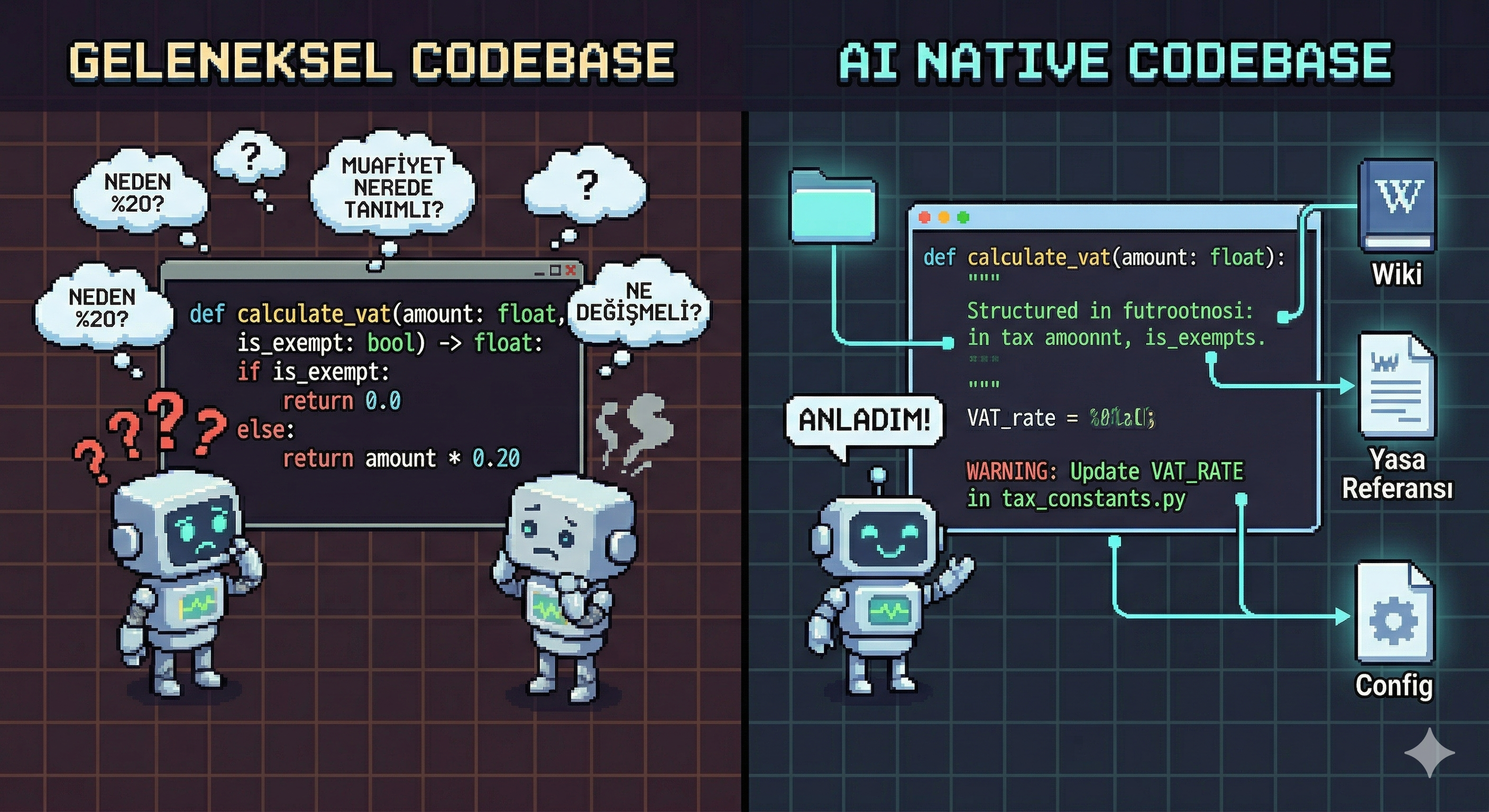 Geleneksel Codebase vs AI Native Codebase